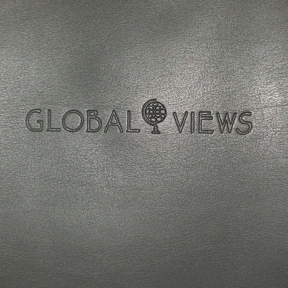 Grey Vegan Leather Simple Crossbody Bag- Global Views - Picture 3 of 6